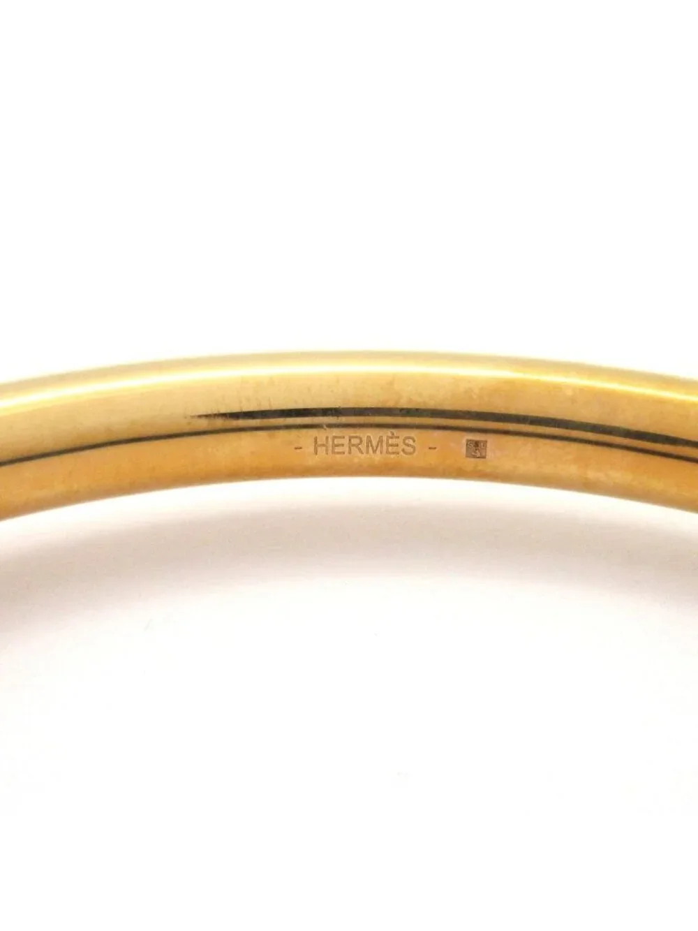 Hermes Necklace Loop Grand Leather Black Gold